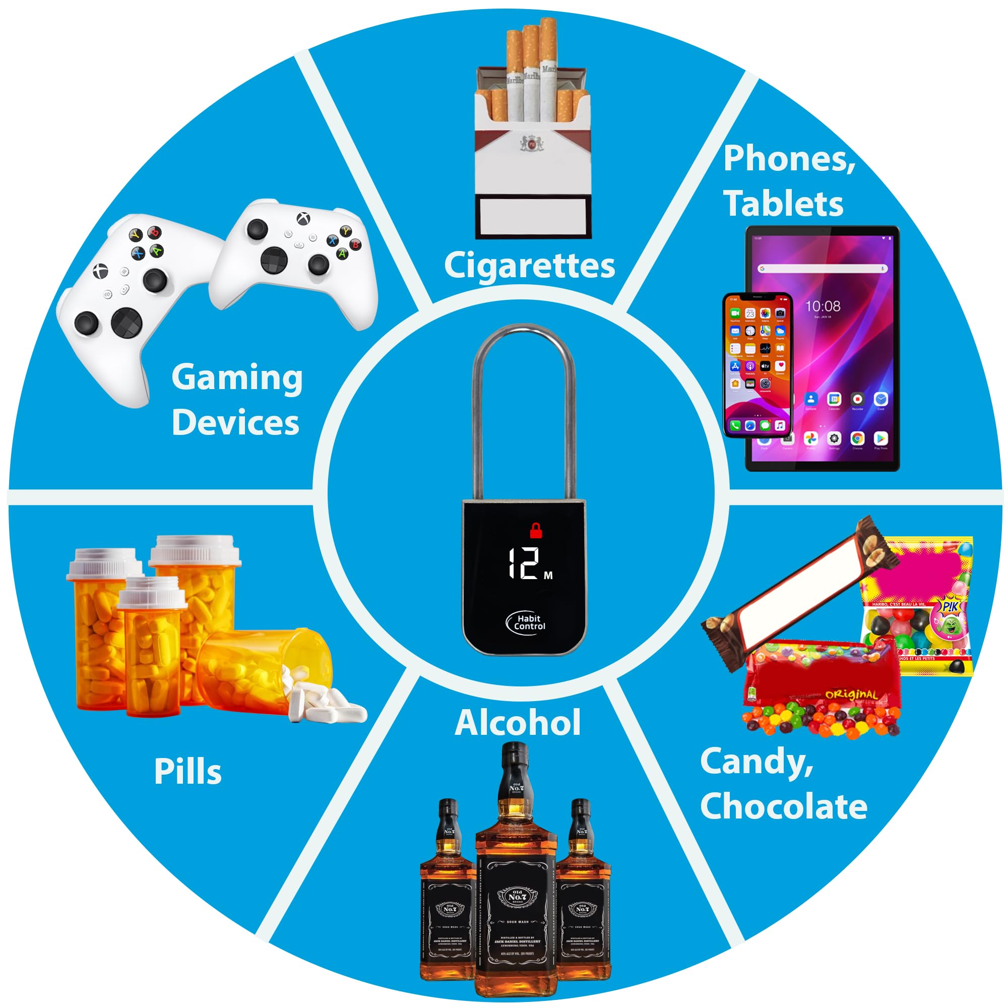 Amazon.co.jp: Habit Control メタルタイマーロック – スマート南京錠